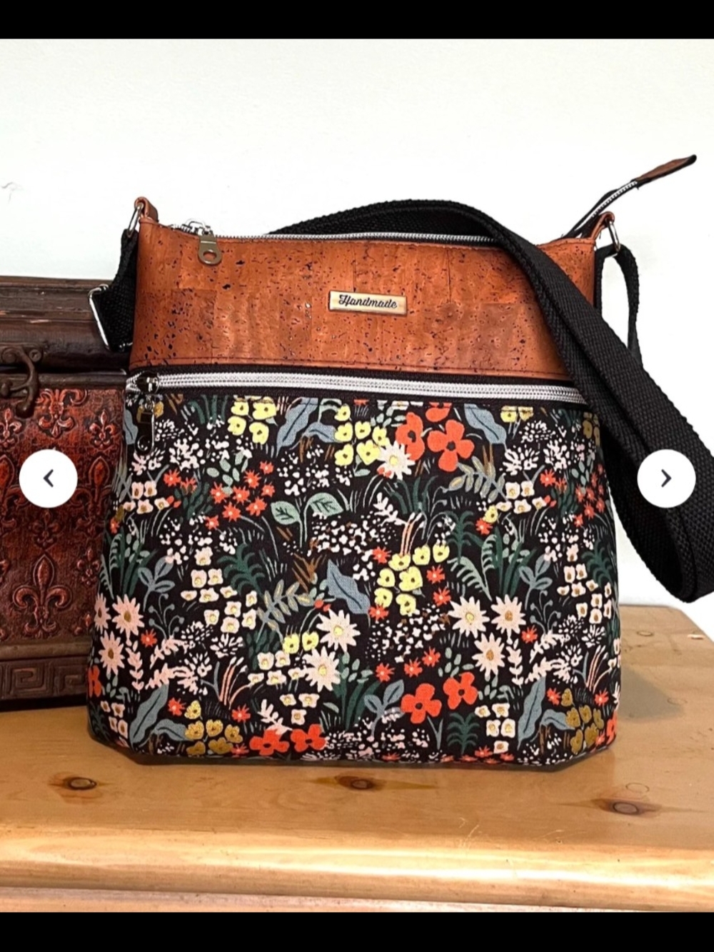 Handmade Floral Crossbody Bag